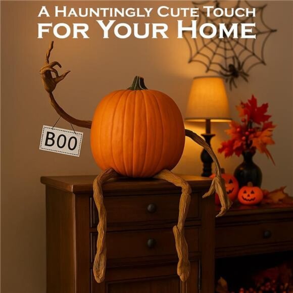 Plow & Hearth Set of 4 Bendable Pumpkin Arms and Legs | Twisting Vines for - Picture 3 of 7